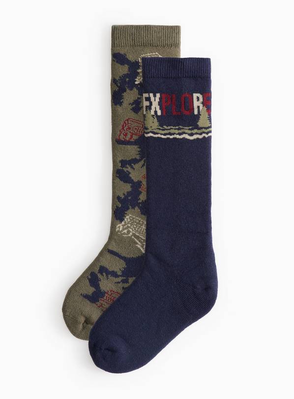 Explore Welly Socks 2 Pack 9-12
